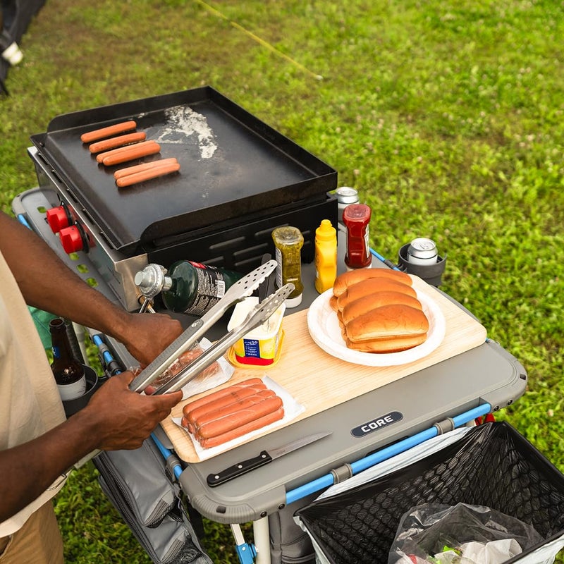 Core Trash Bag Holder | Fits The 4 Foot Outdoor FlexRail Camp & Cook Table | Portable for Beach, Picnic, Backyards, BBQ, Tailgate, Patio, and Party - Image 5
